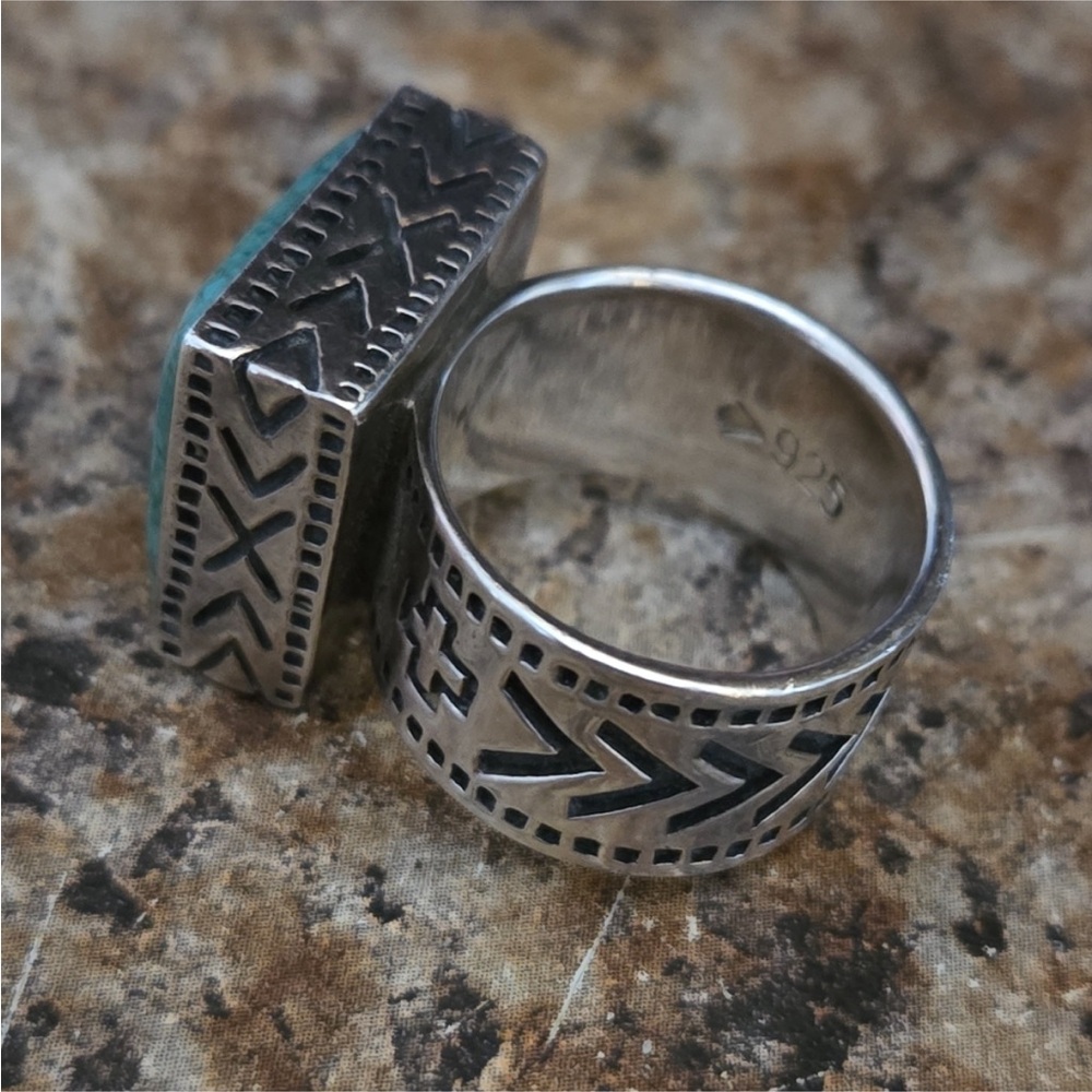 Square Turquoise Ring - image 3